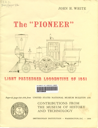 White booklet of the Pioneer