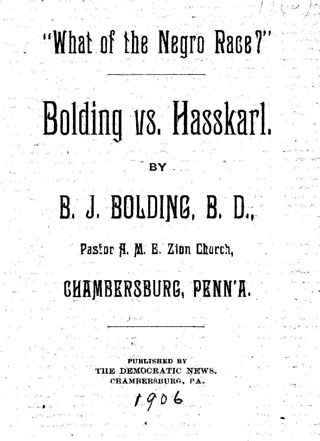 Pamphlet that reprinted essays