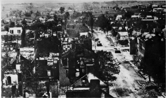 View of Chambersburg after the burning